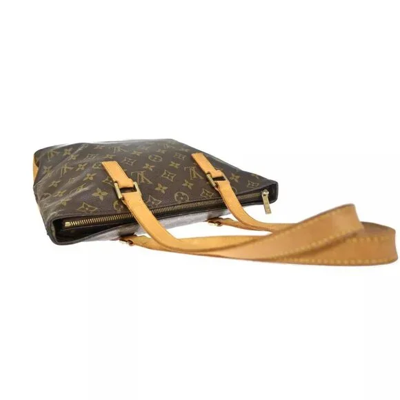 LOUIS VUITTON Cabas Piano Shoulder Bag Monogram Leather Brown
